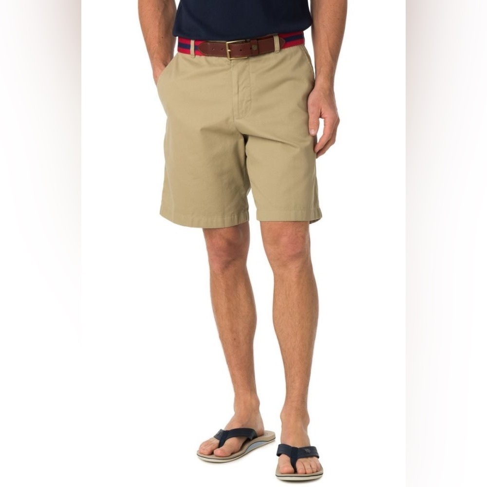 Southern‎ Tide Men’s 9” The Skipjack Short Khaki 42 Pima Chino Classic Fit Tan